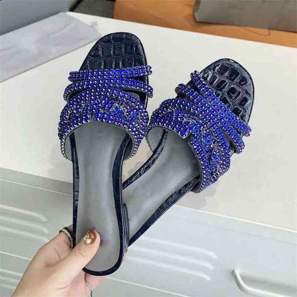 crystal slippers women flat casual sandals lazy mullers summer bling bling rhinestone flipflops seaside vacation beach shoes, Black
crystal slippers women flat casual sandals lazy mullers summer bling bling rhinestone flipflops seaside vacation beach shoes, Black