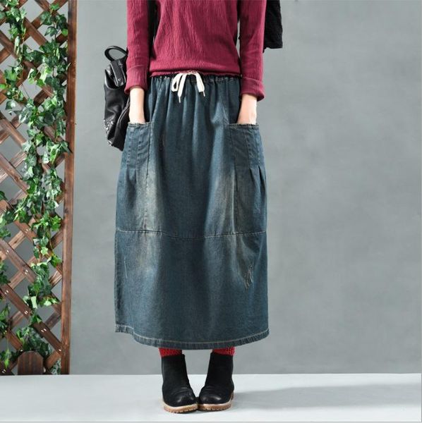 skirts 2021spring summer denim women vintage big pockets drwastring loose female wild full a-line clothing, Black
skirts 2021spring summer denim women vintage big pockets drwastring loose female wild full a-line clothing, Black