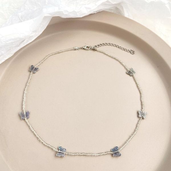 chains fashion handmade beaded clavicle chain hip hop simple rice bead butterfly jewelry necklace female, Silver
chains fashion handmade beaded clavicle chain hip hop simple rice bead butterfly jewelry necklace female, Silver