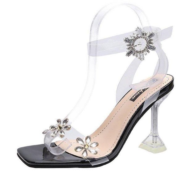 sandals transparent pvc sun flower women clear crystal cup high heel stilettos pumps summer shoes size 42, Black
sandals transparent pvc sun flower women clear crystal cup high heel stilettos pumps summer shoes size 42, Black