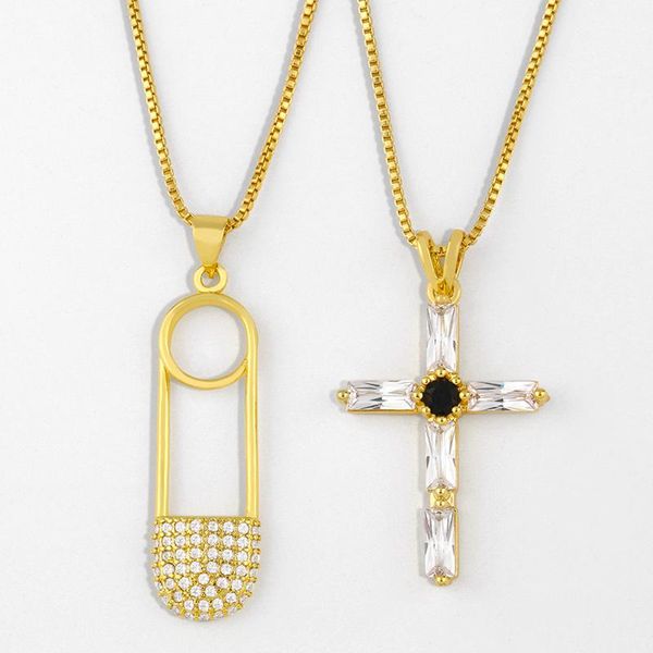 gold chain cross necklace for women crystal safety pin pendant cz cubic zirconia statement jewelry gifts nker65 necklaces, Silver
gold chain cross necklace for women crystal safety pin pendant cz cubic zirconia statement jewelry gifts nker65 necklaces, Silver