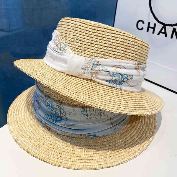 summer straw printed flat hat women's bow british sunscreen holiday beach, Blue;gray
summer straw printed flat hat women's bow british sunscreen holiday beach, Blue;gray