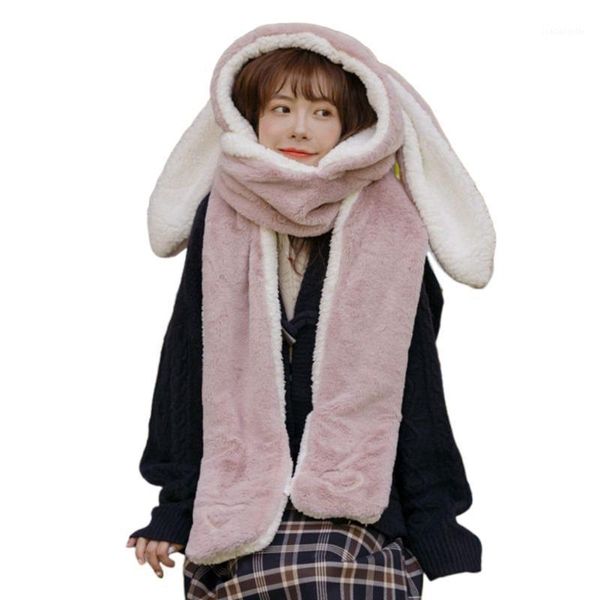 berets kawaii ear hat faux fur multi-functional super soft scarf with pockets gloves girl windproof, Blue;gray
berets kawaii ear hat faux fur multi-functional super soft scarf with pockets gloves girl windproof, Blue;gray