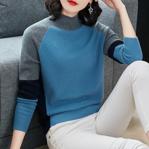 women's vests 2021 autumn winter sweater long sleeve knitted bottoming foreign style inner half, Black;white
women's vests 2021 autumn winter sweater long sleeve knitted bottoming foreign style inner half, Black;white