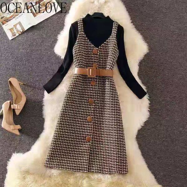 autumn winter two piece set women tweed dress+ solid pullovers fashion ropa de mujer elegant outfits ladies 18546 210415, White
autumn winter two piece set women tweed dress+ solid pullovers fashion ropa de mujer elegant outfits ladies 18546 210415, White