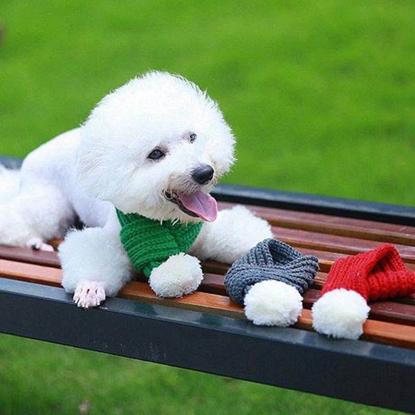 dog apparel pet knitting scarf with white fluffy ball solid colored neck warm for christmas decor
dog apparel pet knitting scarf with white fluffy ball solid colored neck warm for christmas decor