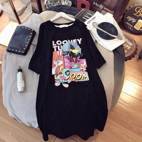 women's t-shirt 4xl oversized cartoon print dress mid-length 200kg short-sleeved women sweet loose half-sleeved shirt, White
women's t-shirt 4xl oversized cartoon print dress mid-length 200kg short-sleeved women sweet loose half-sleeved shirt, White