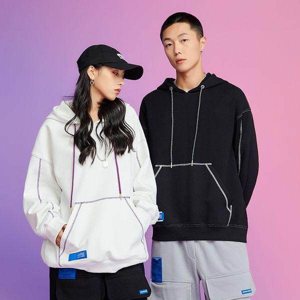 2021 men's hooded sweater loose couple cloth fashion brand leisure bright line jaet, Black
2021 men's hooded sweater loose couple cloth fashion brand leisure bright line jaet, Black