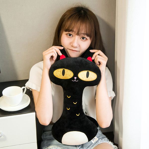 45cm long neck adorable black cat toy stuffed big eyes plush cat pillow sofa chair props for decortation
45cm long neck adorable black cat toy stuffed big eyes plush cat pillow sofa chair props for decortation