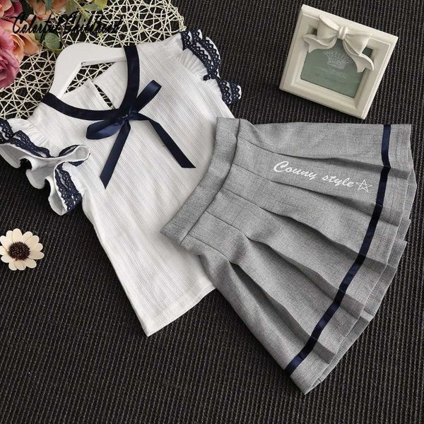 girls summer child clothes baby suit kids set bow white blouse+tutu skirt school girls skirts princess mini pleated skirt 2-7yrs 210715
girls summer child clothes baby suit kids set bow white blouse+tutu skirt school girls skirts princess mini pleated skirt 2-7yrs 210715