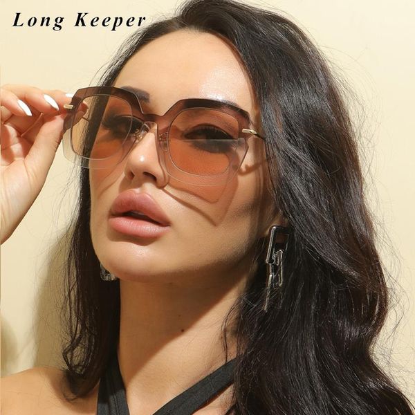 longkeeper oversized square rimless sunglasses women designer sun glasses female uv protection gafas de sol, White;black
longkeeper oversized square rimless sunglasses women designer sun glasses female uv protection gafas de sol, White;black