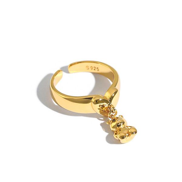 cluster rings korean s925 sterling silver open ring ins cute cartoon mini bear doll female all-match anillo for lady women christmas, Golden;silver
cluster rings korean s925 sterling silver open ring ins cute cartoon mini bear doll female all-match anillo for lady women christmas, Golden;silver