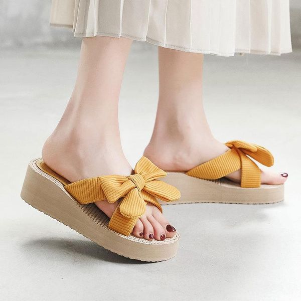slippers summer open toe women wedge vogue high heel 5cm increasing bow mules slip-on beach vacation ladies sandals slides, Black
slippers summer open toe women wedge vogue high heel 5cm increasing bow mules slip-on beach vacation ladies sandals slides, Black