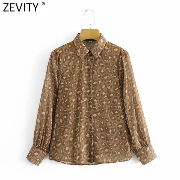 zevity women vintage turn down collar leopard print metal line casual smock blouse female chiffon shirts chic blusas ls9047 210419, White
zevity women vintage turn down collar leopard print metal line casual smock blouse female chiffon shirts chic blusas ls9047 210419, White