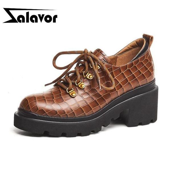 dress shoes zalavor real leather women pumps spring plaid round toe lace up casual chunky heels retro ladies footwear size 34-39, Black
dress shoes zalavor real leather women pumps spring plaid round toe lace up casual chunky heels retro ladies footwear size 34-39, Black