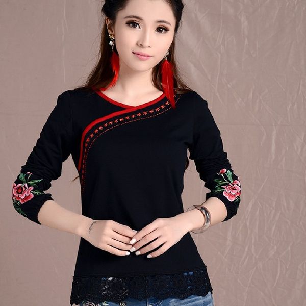 plus size t shirt women cotton basic tshirt long sleeve vintage ethnic embroidery blouses 2021 ladies chinese 12360, Red
plus size t shirt women cotton basic tshirt long sleeve vintage ethnic embroidery blouses 2021 ladies chinese 12360, Red