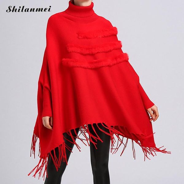 women's sweaters fashion women faux fur bat sleeve ponchos and capes gothic tassel turtleneck knit sweater pullovers wedding, White;black
women's sweaters fashion women faux fur bat sleeve ponchos and capes gothic tassel turtleneck knit sweater pullovers wedding, White;black