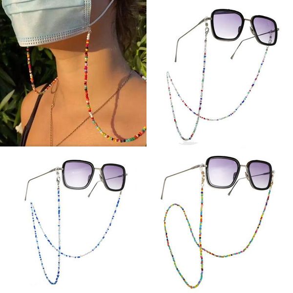 chains ins cross-border fashion color rice bead mask glasses dual-use lanyard gold anti-lost earphone chain, Silver
chains ins cross-border fashion color rice bead mask glasses dual-use lanyard gold anti-lost earphone chain, Silver