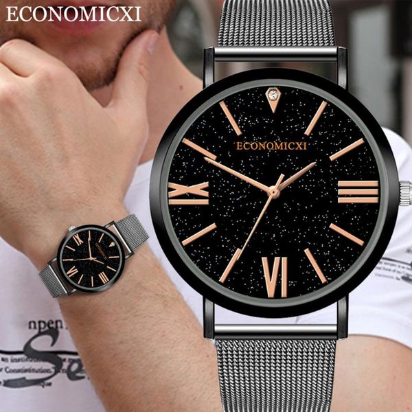 wristwatches mens watches stainless steel mesh belt watch starry roman scale diamond men's quartz montre homme #03, Slivery;brown
wristwatches mens watches stainless steel mesh belt watch starry roman scale diamond men's quartz montre homme #03, Slivery;brown
