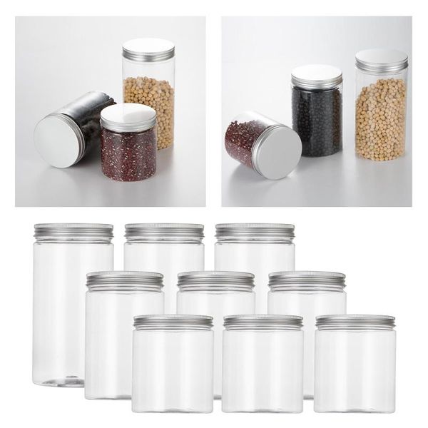 storage bottles & jars 3 pcs plastic with aluminium screw lids spice craft food kitchen box jar container
storage bottles & jars 3 pcs plastic with aluminium screw lids spice craft food kitchen box jar container
