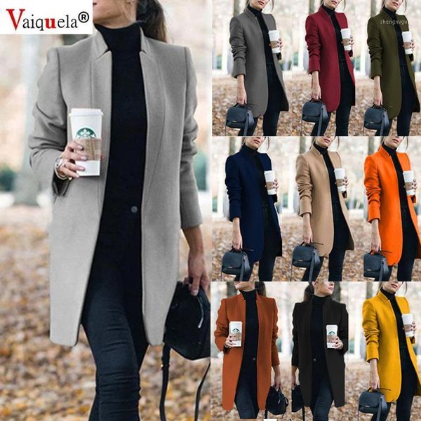 women's wool & blends 2021 autumn/winter coat european and american fashion solid color vertical collar fall clothes for women fur, Black
women's wool & blends 2021 autumn/winter coat european and american fashion solid color vertical collar fall clothes for women fur, Black