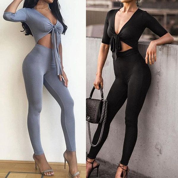 women's jumpsuits & rompers spring autumn elegant women jumpsuit v neck hollow outfits bodysuit long club bodycon overalls, Black;white
women's jumpsuits & rompers spring autumn elegant women jumpsuit v neck hollow outfits bodysuit long club bodycon overalls, Black;white
