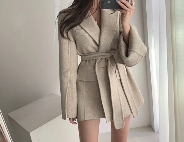 two piece dress zawfl - loose wool jacket, women's belt, thick coat, warm long sleeves, solid color, winter fashion, 2021, White
two piece dress zawfl - loose wool jacket, women's belt, thick coat, warm long sleeves, solid color, winter fashion, 2021, White