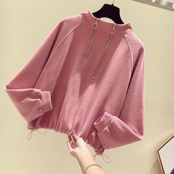 women's hoodies & sweatshirts super fire half zipper sweater early autumn clothing loose, Black
women's hoodies & sweatshirts super fire half zipper sweater early autumn clothing loose, Black