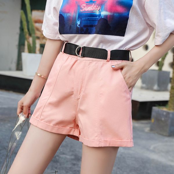 women's shorts summer 2019 new korean leisure show thin wide leg sports pants, White;black