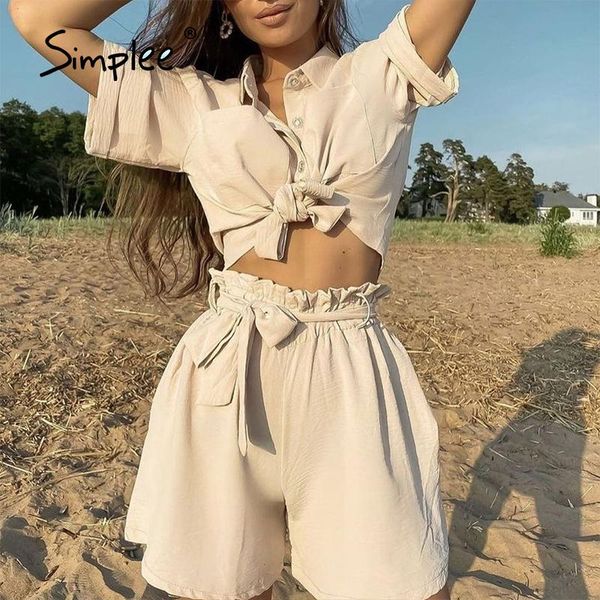 women's tracksuits simplee casual lace up short sleeves loose women set summer white black solid wide-leg two piece sets elastic waist, Gray
women's tracksuits simplee casual lace up short sleeves loose women set summer white black solid wide-leg two piece sets elastic waist, Gray