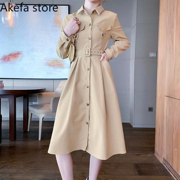casual dresses retro single-breasted turndown collar corduroy shirt dress women mid-length sashes a-line elegant long sleeve vestidos, Black;gray
casual dresses retro single-breasted turndown collar corduroy shirt dress women mid-length sashes a-line elegant long sleeve vestidos, Black;gray