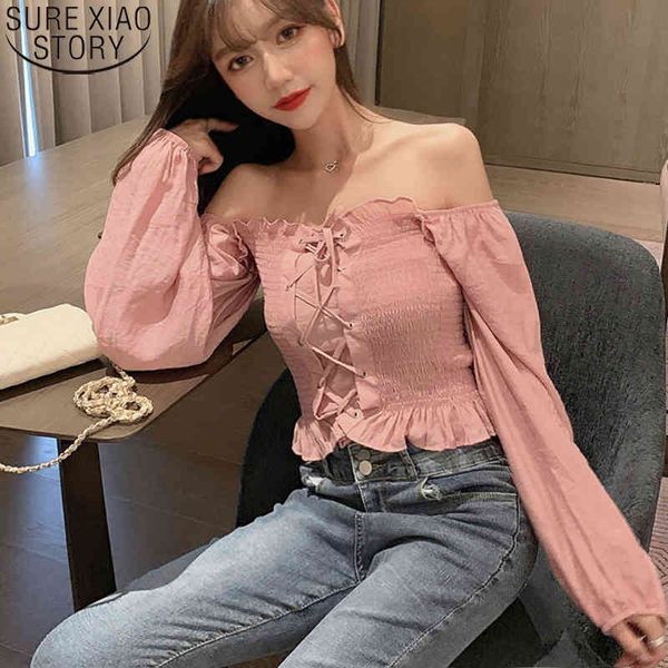 casual long sleeve shirt short women fashion autumn slash neck korean off-shoulder blouses ladies 10447 210417, White
casual long sleeve shirt short women fashion autumn slash neck korean off-shoulder blouses ladies 10447 210417, White