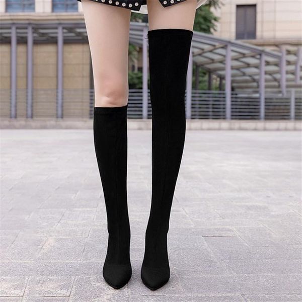 boots pxelena lady thigh high slim fit faux suede stiletto heel over the knee women party nightclub shoes autumn, Black
boots pxelena lady thigh high slim fit faux suede stiletto heel over the knee women party nightclub shoes autumn, Black
