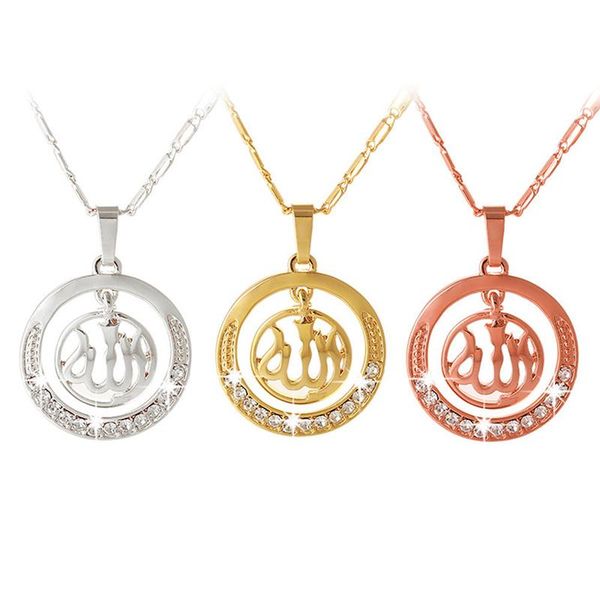 islam muslim rune pattern pendant necklace men's sliding crystal inlaid religious accessories jewelry necklaces, Silver
islam muslim rune pattern pendant necklace men's sliding crystal inlaid religious accessories jewelry necklaces, Silver