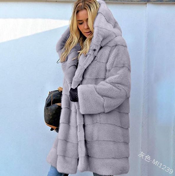 women's fur & faux winter mink coat with hood luxury fake women's solid color long-sleeved hooded warm jacket, Black
women's fur & faux winter mink coat with hood luxury fake women's solid color long-sleeved hooded warm jacket, Black