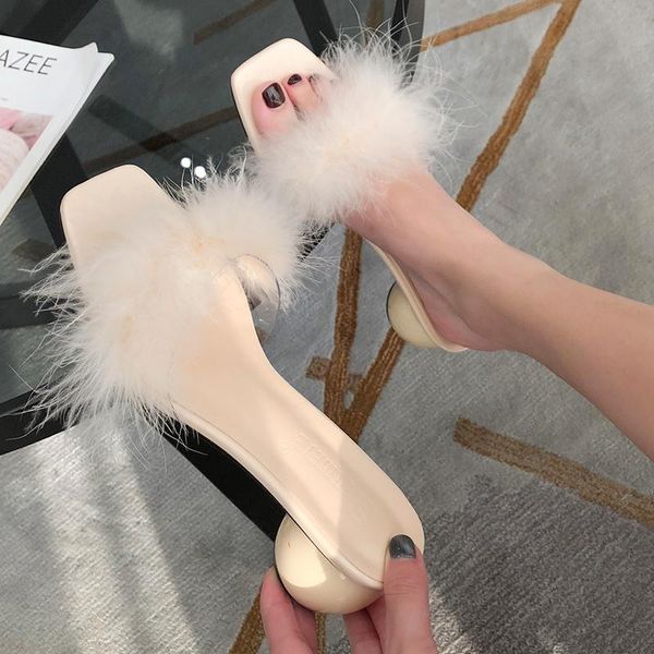 fur feather women sandals round high heel pvc clear crystal concise classic quality shoes casual, Black
fur feather women sandals round high heel pvc clear crystal concise classic quality shoes casual, Black