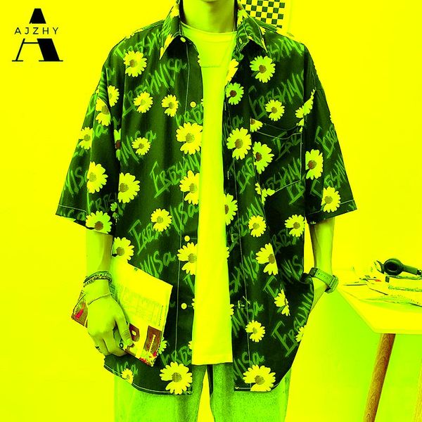 fashion korean shirt men oversized loose daisy flower print shirts short sleeve vintage streetwear harajuku hawaiian men's casual, White;black
fashion korean shirt men oversized loose daisy flower print shirts short sleeve vintage streetwear harajuku hawaiian men's casual, White;black