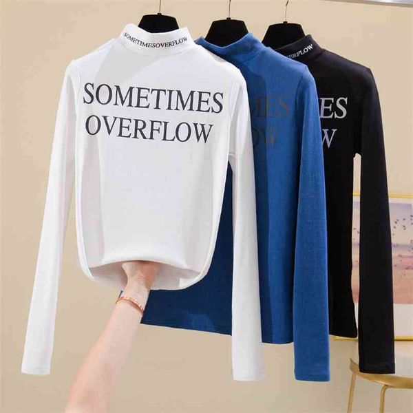 t shirt women cotton tshirt autumn vintage turtleneck plus solid color long sleeve t-shirt ropa mujer lettert 210507, White
t shirt women cotton tshirt autumn vintage turtleneck plus solid color long sleeve t-shirt ropa mujer lettert 210507, White