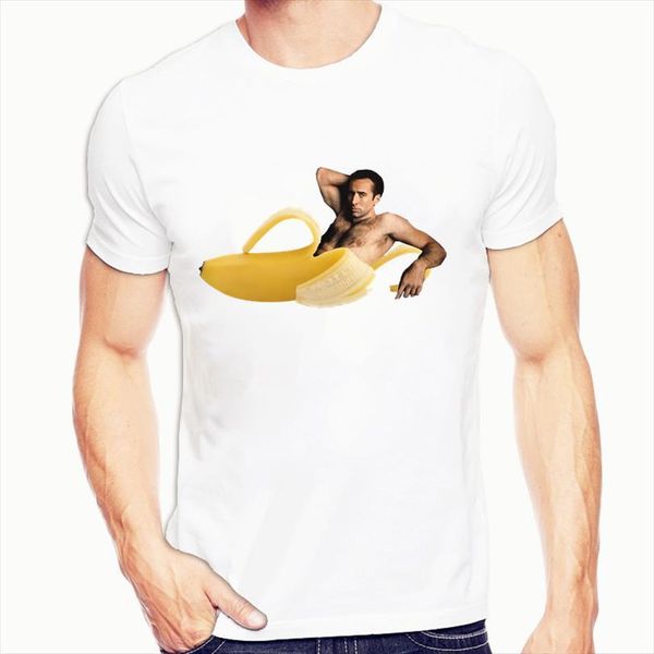 summer funny nicolas cage men t shirts in a banana hipster tee short sleeve white creative top, White;black
summer funny nicolas cage men t shirts in a banana hipster tee short sleeve white creative top, White;black