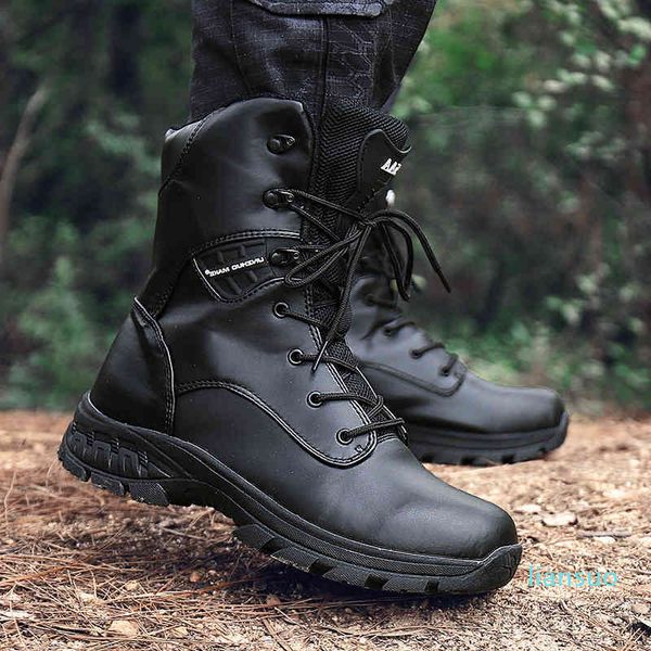 winter men's military boots outdoor hiking safety work shoes leather tactical desert combat and ankle boots snow army man, Black
winter men's military boots outdoor hiking safety work shoes leather tactical desert combat and ankle boots snow army man, Black