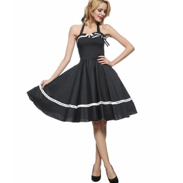 casual dresses retro women 1950s vintage swing pinup formal evening tea party ball prom dress, Black;gray
casual dresses retro women 1950s vintage swing pinup formal evening tea party ball prom dress, Black;gray