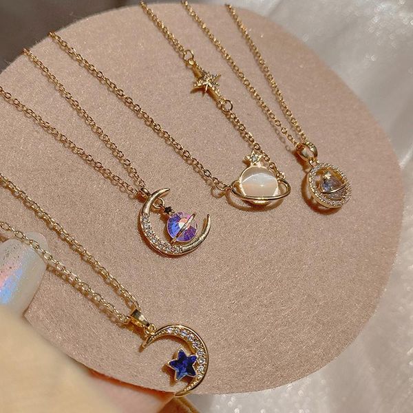chains huge bud moon star necklace for women gold pendant thin chain stainless steel collier choker fashion jewerly party gift, Silver
chains huge bud moon star necklace for women gold pendant thin chain stainless steel collier choker fashion jewerly party gift, Silver