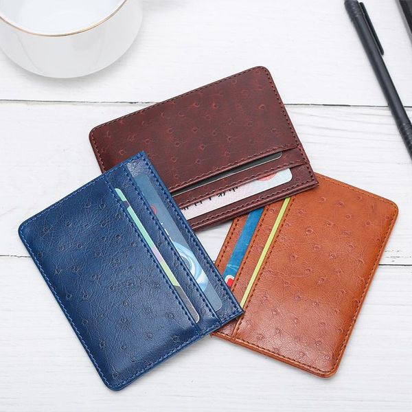 card holders men's and women's fashion holder pu leather ultra-thin wallet coin bag id business, Brown;gray
card holders men's and women's fashion holder pu leather ultra-thin wallet coin bag id business, Brown;gray
