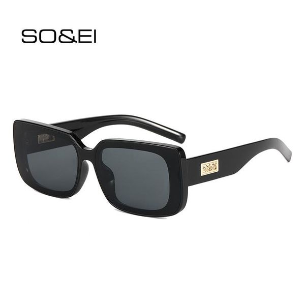 so&ei ins popular fashion small rectangle sunglasses women vintage gradient sun glasses men trending square shades uv400, White;black
so&ei ins popular fashion small rectangle sunglasses women vintage gradient sun glasses men trending square shades uv400, White;black