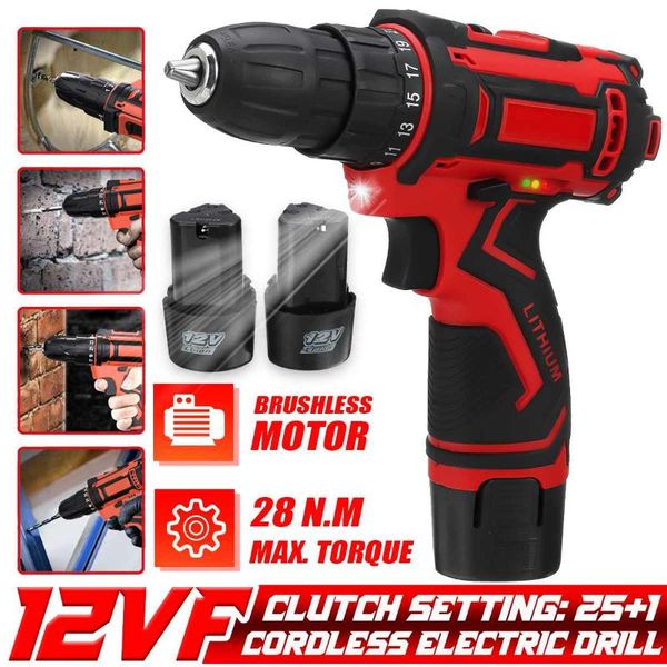 professiona electric drills 12v 300w cordless drill screwdriver 25+1 torque 1350 rpm mini wireless power driver with lithium-ion battery 3/8
professiona electric drills 12v 300w cordless drill screwdriver 25+1 torque 1350 rpm mini wireless power driver with lithium-ion battery 3/8