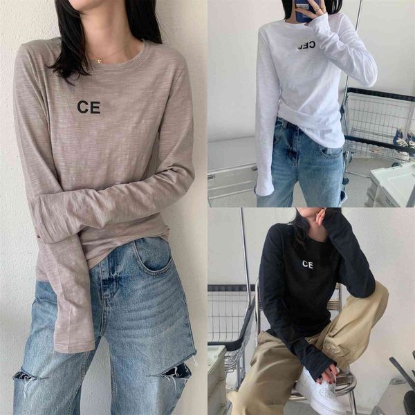21s spring summer new ce base coat round neck coffee color trend literature and art long sleeve t-shirt women's simple thin, White
21s spring summer new ce base coat round neck coffee color trend literature and art long sleeve t-shirt women's simple thin, White
