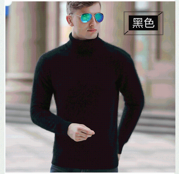 men's fashion mink cashmere sweater pullovers outwear man turtleneck sweaters loose solid fit knitting clothing, White;black
men's fashion mink cashmere sweater pullovers outwear man turtleneck sweaters loose solid fit knitting clothing, White;black