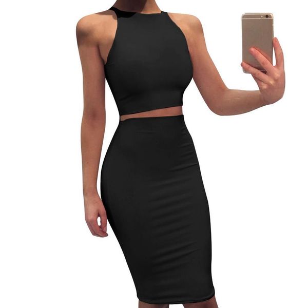 european and american explosion models women tracksuits 6 color sleeveless suits mid length skirt slim two piece vest, Gray
european and american explosion models women tracksuits 6 color sleeveless suits mid length skirt slim two piece vest, Gray