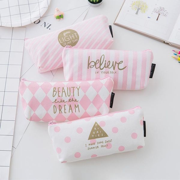 pencil bags small fresh pink stationery bag creative inverted trapezoid student box
pencil bags small fresh pink stationery bag creative inverted trapezoid student box