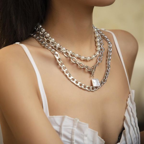 chains 2021 designed trendy modern vintage round beaded simulated pearls metal chain mixed stylish necklaces neck, Silver
chains 2021 designed trendy modern vintage round beaded simulated pearls metal chain mixed stylish necklaces neck, Silver